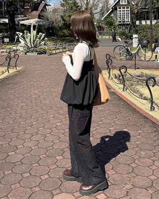 Lace banding pants