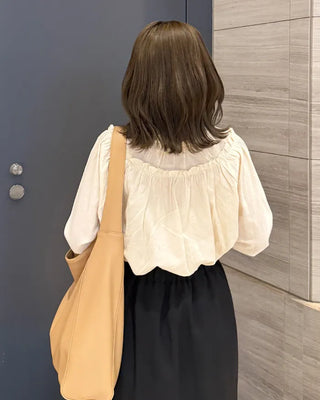 Neck frill blouse