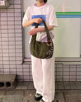 Cotton wide-leg pants