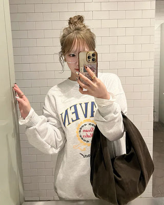 MAVEN Printed Oversized Sweatshirt