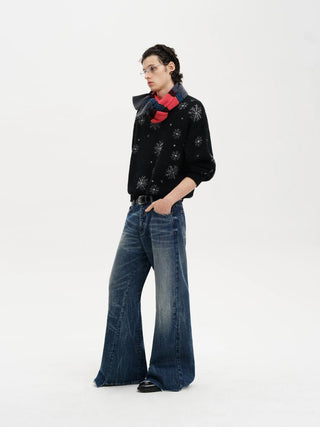 [MASONPRINCE] Wool Sleeve-Style Stripe Scarf