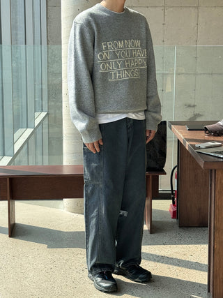 FROM NOW Intarsia Soft Knit