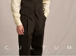 [CULTUM] 1930s Wool Blend Twill 4-Pocket Vest