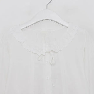 Pintuck lace blouse