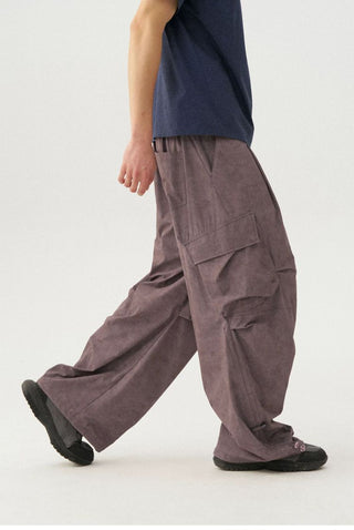 [Monterest] Washed Pleated Parachute Pants