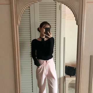 Linen straight pants