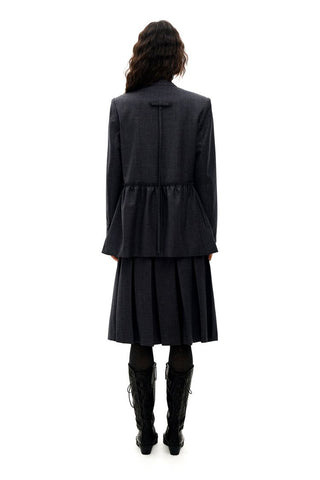 [Moromoro2] Collegiate Tailored Blazer and Pleated  Skirt Set
