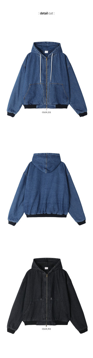 Sonic Puffer Denim Padded Jumper