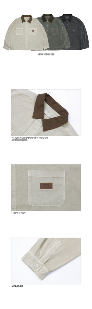 Slow Pigment Crop Work Shirt