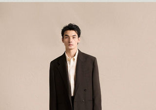 [CULTUM] Wool Blend Tapered Wide Leg Trousers