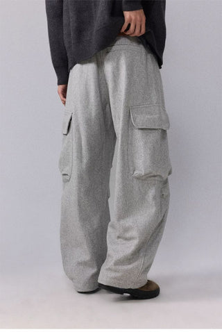 [Monterest] Wool Blend Wide Cargo Work Pants