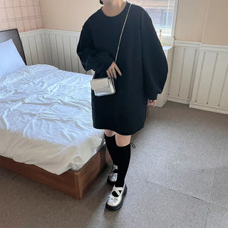 Balloon sleeve mini dress