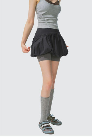 [Monterest] Reflective Print Bubble Sports Skirt