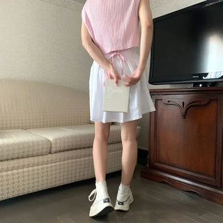 A-line cotton flared skirt