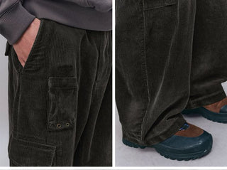 [Monterest] Washed Corduroy Wide Leg Work Pants