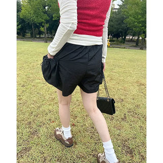 Side pocket nylon shorts