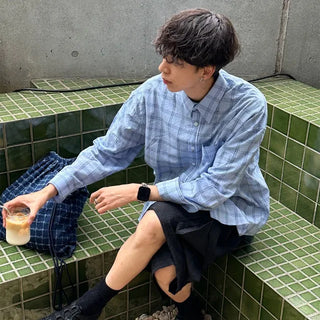 Seersucker overcheck shirt