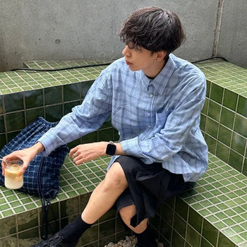 Seersucker overcheck shirt