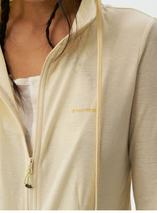 [Monterest] Lyocell Wool Blend Layered Hooded Knit Jacket