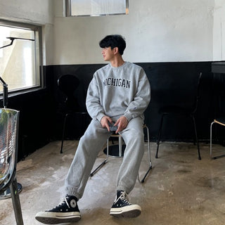 Michigan Embroidered Double-Fleece Sweatshirt (5 colors)