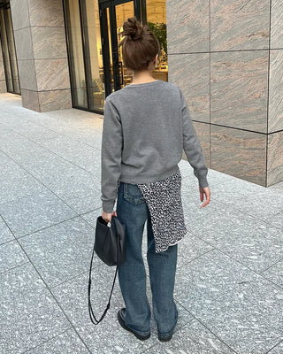 Classic round neck cardigan