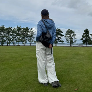 Striped Anorak Hooded Mountain Parka