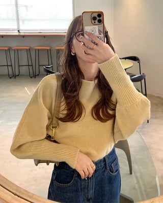 Asymmetrical Shoulder Loose Fit Knit