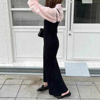 Cable knit long dress