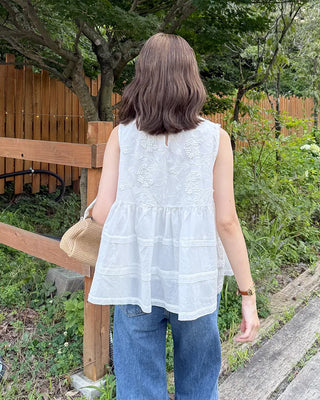 Flower Tiered Sleeveless Dress