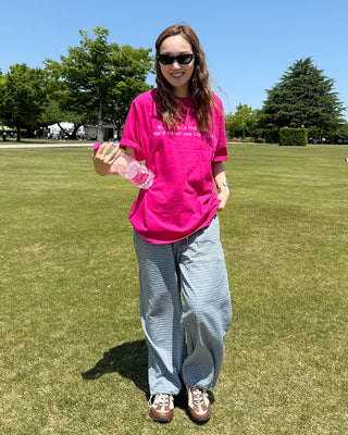 2-way hem check easy pants