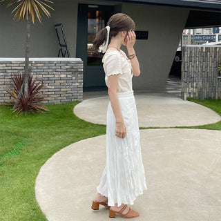 Wrinkle long skirt