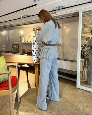 Perforated Button Sweatpants