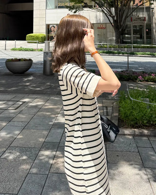 Striped long dress