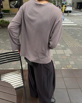 Oil-washed splatter wide tennis pants
