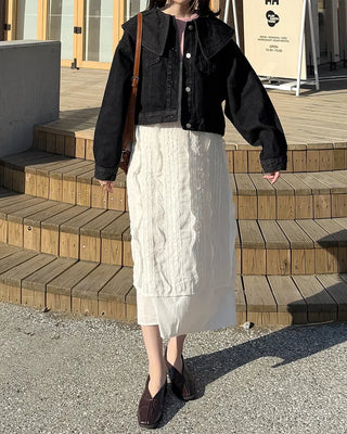 Big Collar Denim Jacket