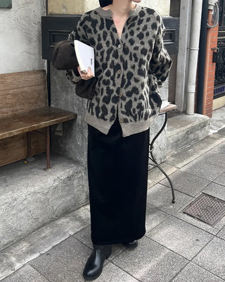 Velvet long skirt