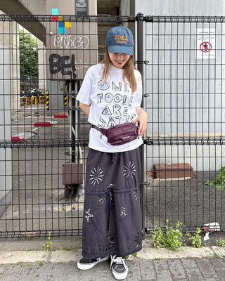 Crayon Lettering Short Sleeve T-Shirt