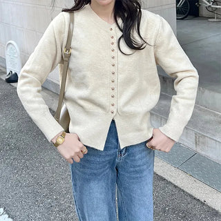 Gold button detail cardigan