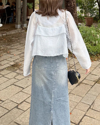 Frill Bistier Blouse Set