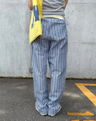 Wide-fit striped easy pants