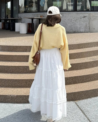 Loose-fit half-zip knit