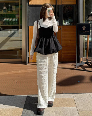Lace detail pants