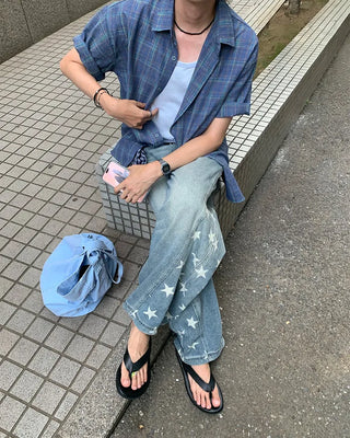 Simple leather thong sandals