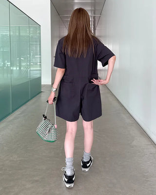 Simple short jumpsuit