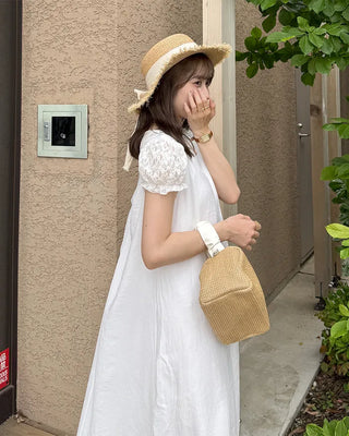 Back Twist Ribbon Long Dress