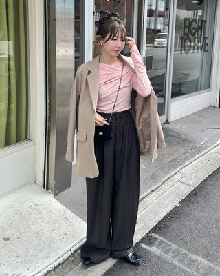 Shirring 2-Way T-Shirt