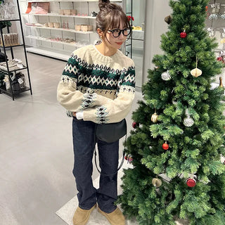 Nordic pattern knit