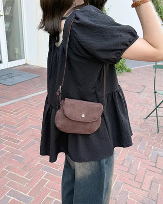 Suede shoulder bag