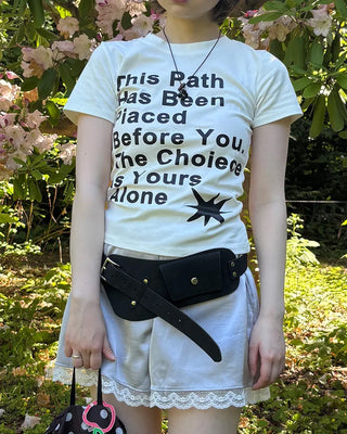 Lettering Slim Short Sleeve T-Shirt