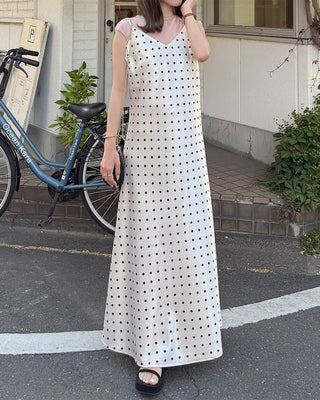 Polka Dot Long Camisole Dress